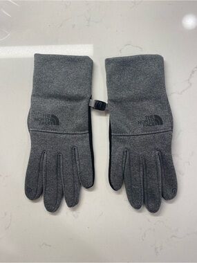 THE NORTH FACE ETIP RECYCLED GLOVE TNF MEDIUM GREY HEATHER UNISEX SIZE S - EUC ✨